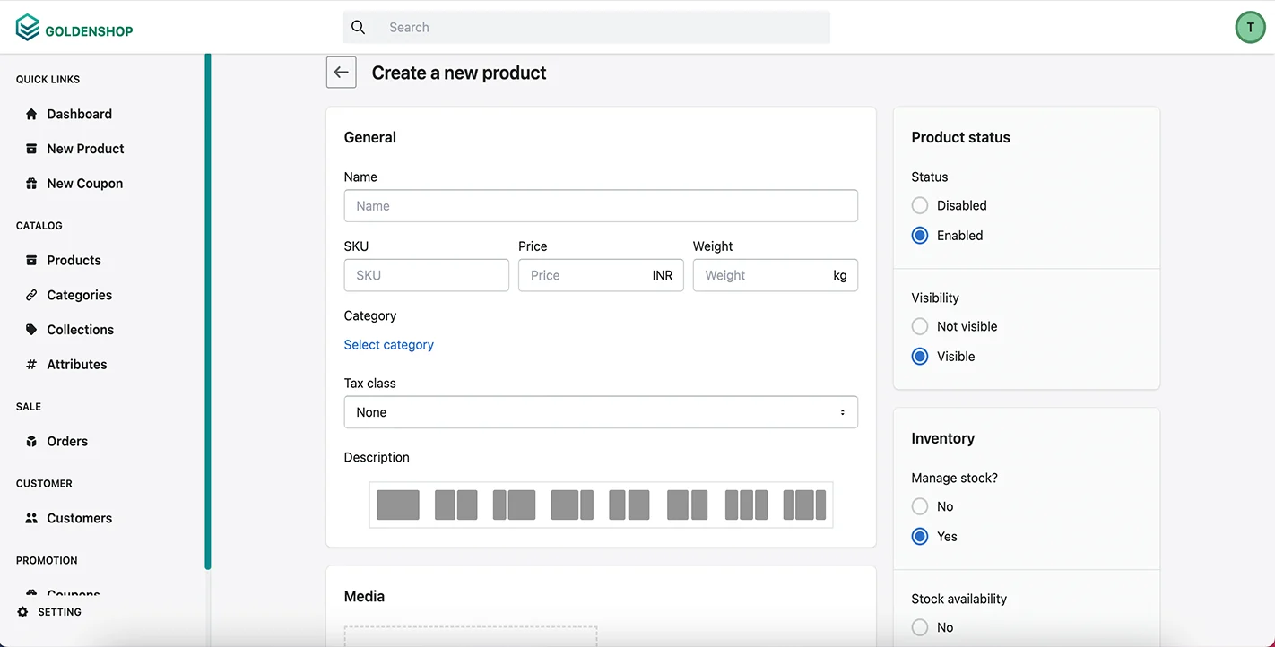 E-commerce Feature