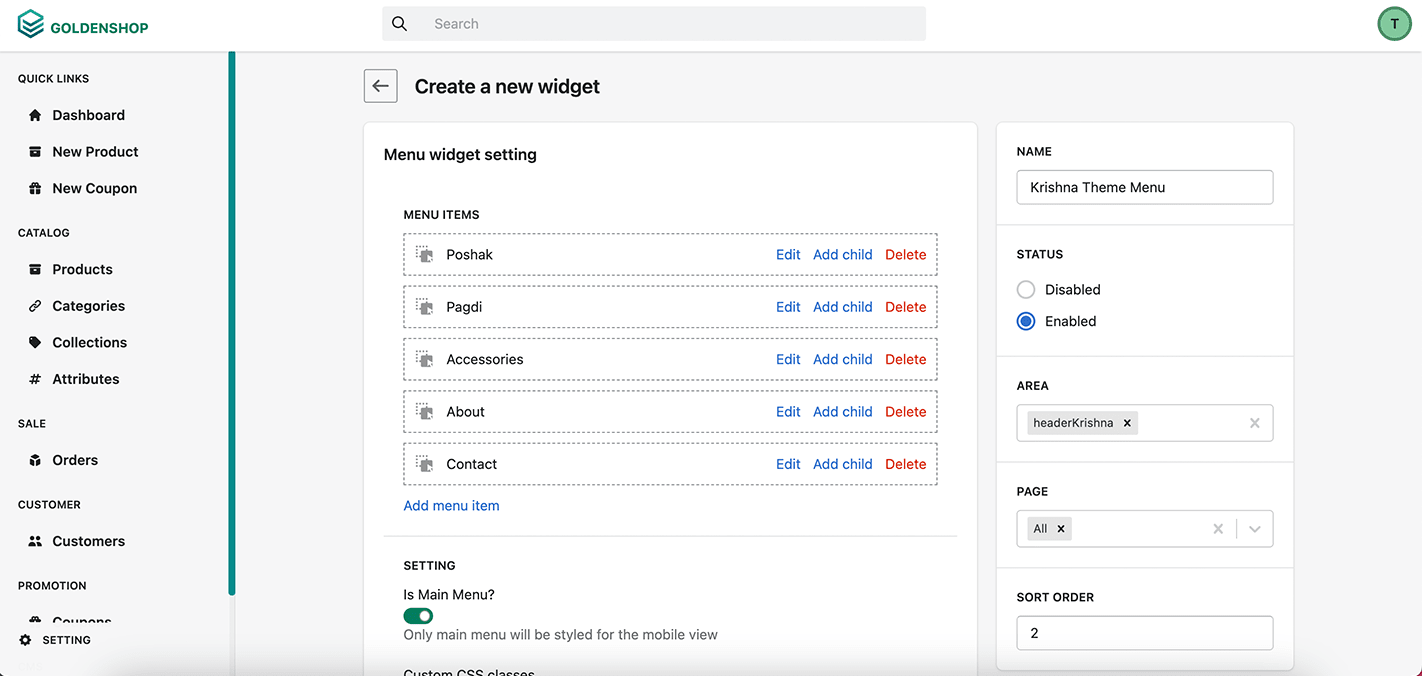 E-commerce Feature